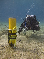 pink miflex hoses on diver in cyprus
